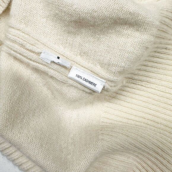 Victor Alfaro Ivory 100% Cashmere Turtleneck Sweater Womens Size M Medium - Picture 8 of 9